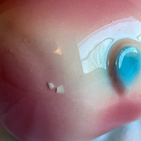 Vintage 1957 Hull Pottery Corky Pig Pink/Blue Piggy Bank - Picture 7 of 9